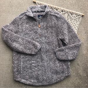 Simply Southern Grey Wubby Fleece Pullover Size Small